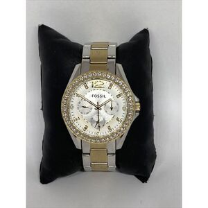 Fossil Riley ES3204 Womens Stainless Steel Analog Silver Dial Quartz Watch JK877